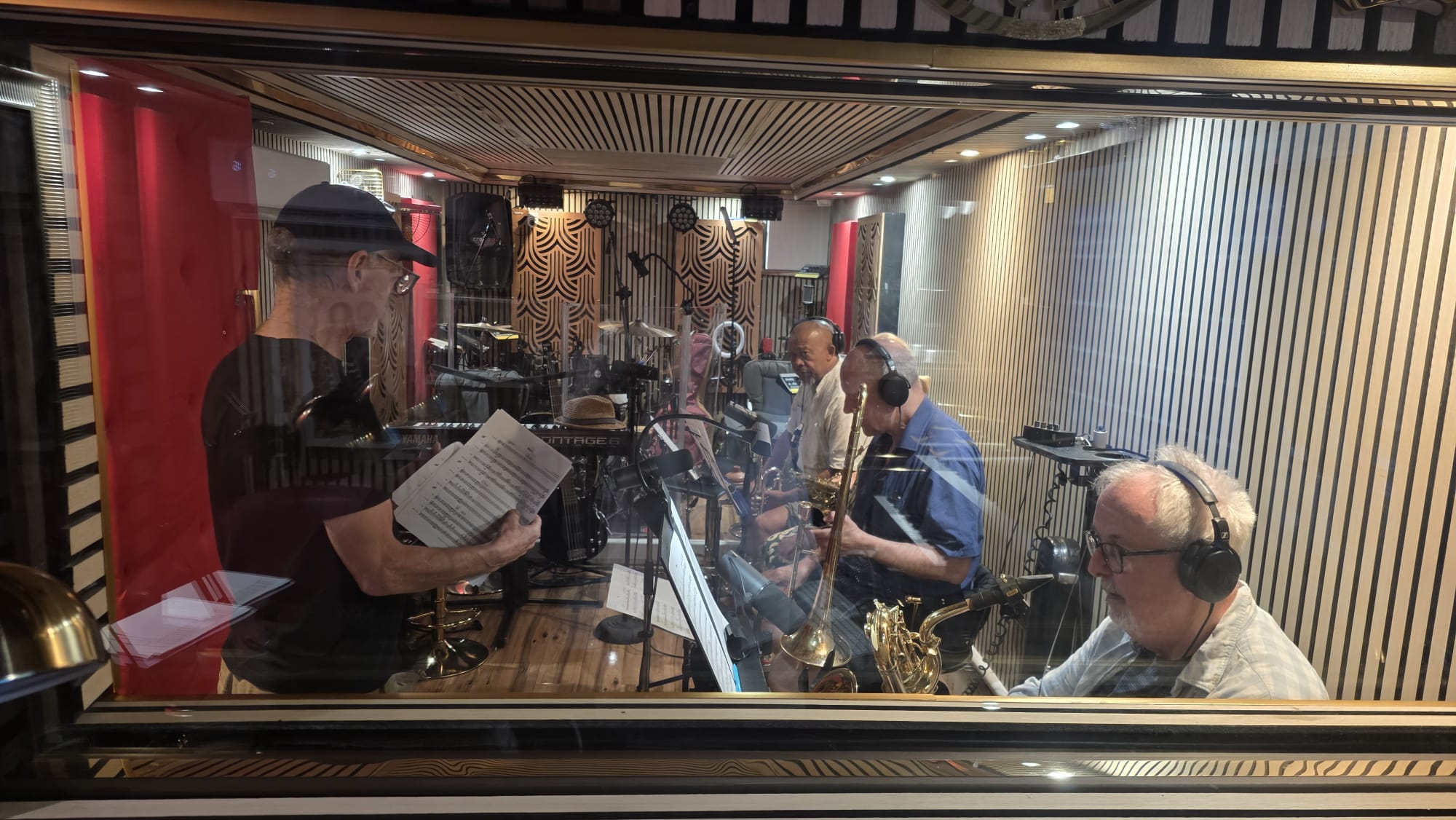 Musicians recording in the Ad-Royce studio live room